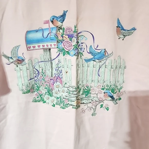 Vintage Daybreak Blue Jay & Mailbox Jersey Tee – Large 💙🕊️ - Picture 4 of 4